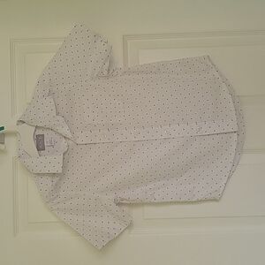 Children's PLACE Boy's print poplin button down shirt, Short Sleeve, Size 7/8 MM